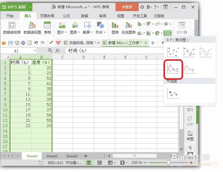 WPS表格怎么建立自定义XY二维坐标的折线图 Microsoft Office 第4张