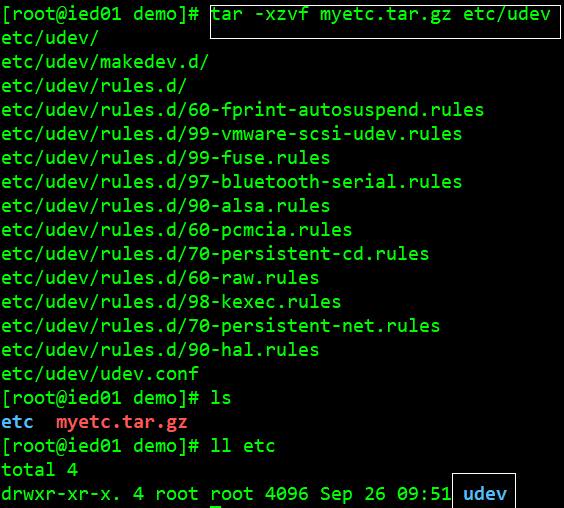Linux中用tar命令对文件夹进行打包压缩 技术 第5张 Linux中用tar命令对文件夹进行打包压缩 技术 第5张